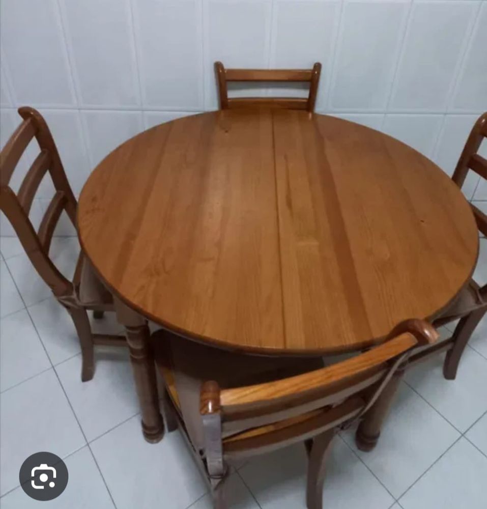 Mesa em pinho com extensão