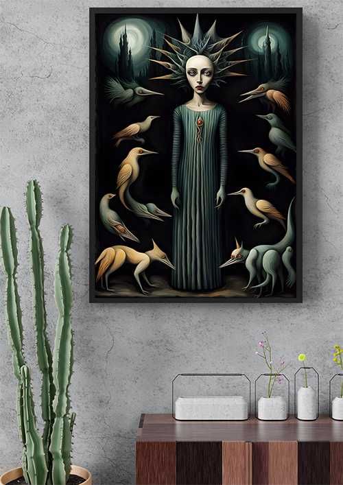 Plakat mroczny surrealizm w stylu Carrington - 50x70cm