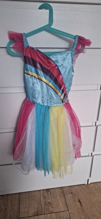 Sukienka kolorowa jednorozec  tęczowa na karnawal  bal 116
