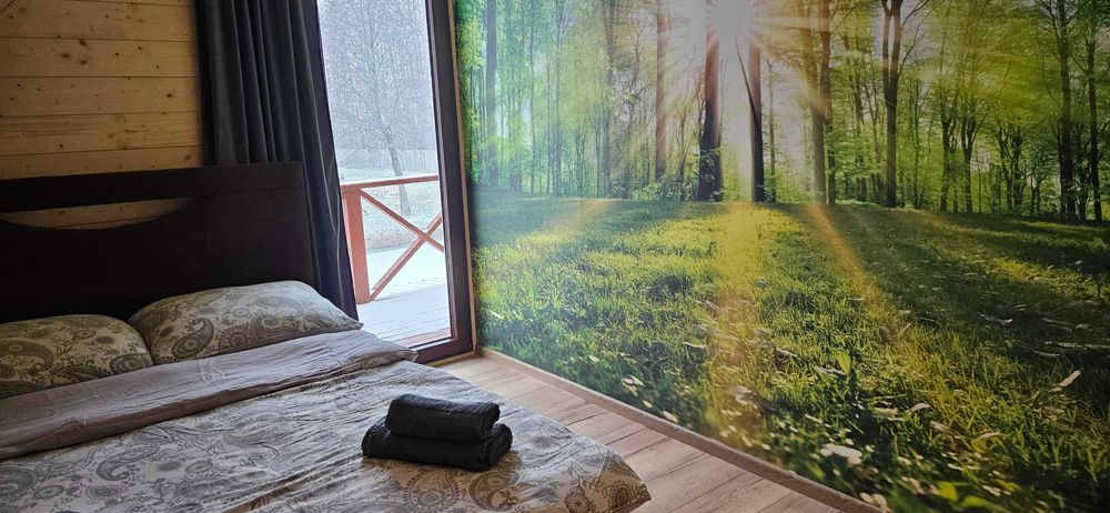 Wynajmę całoroczny domek nad jeziorkiem - sauna + jacuzzi