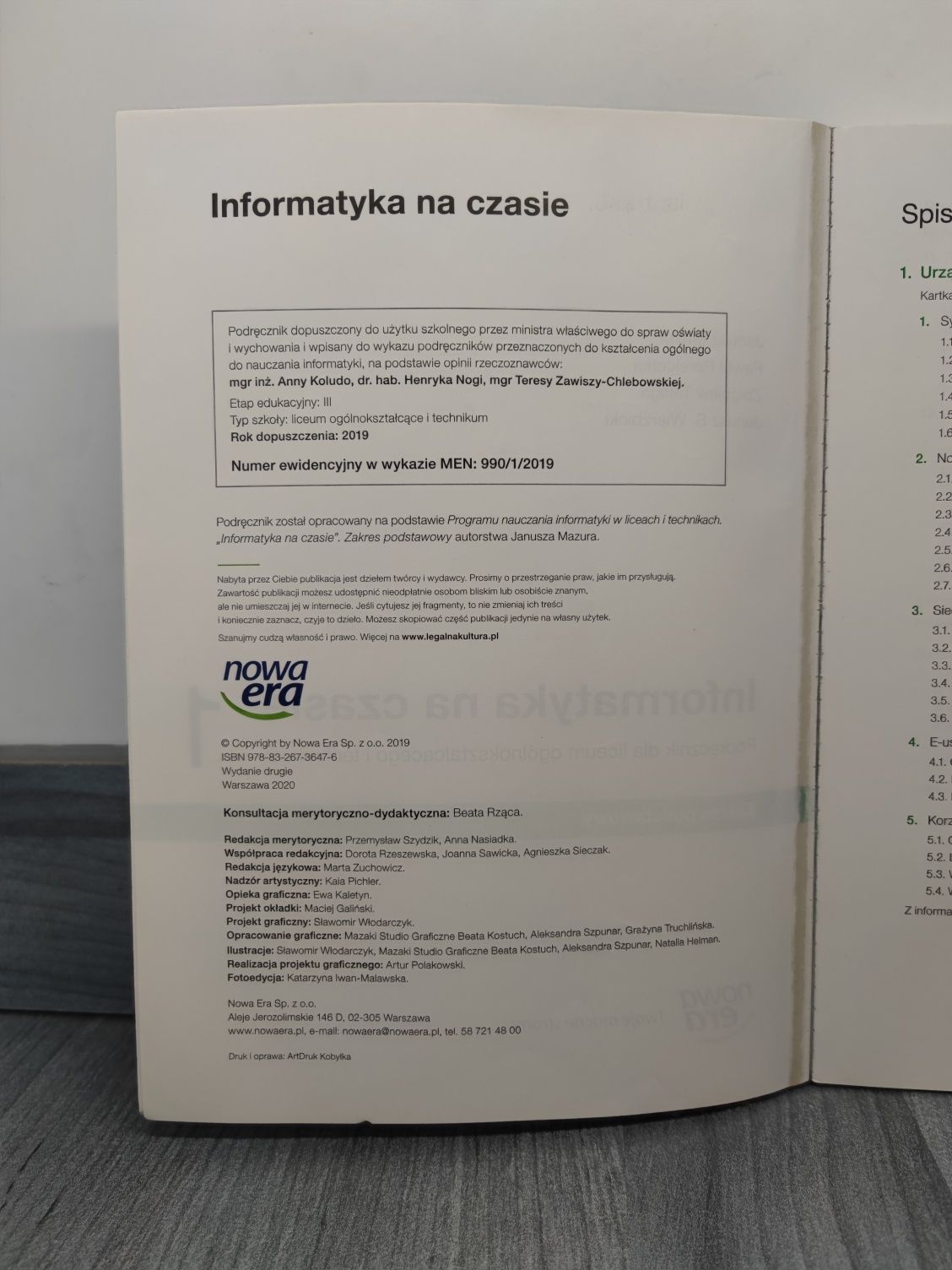 Informatyka na czasie 1 liceum/technikum podstawa