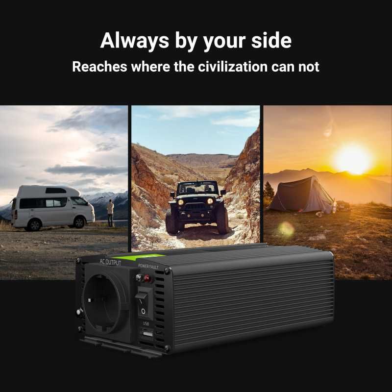 інвертор Green Cell 12V/230V 300W INV01DE