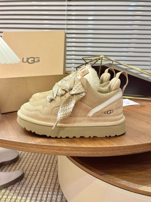 UGG Lowmel Sneaker beige | Угги Лавмел Сникерсы ботинки высокие