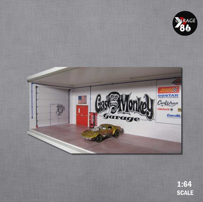 Диорама гараж Gas Mankey Garage 1:64