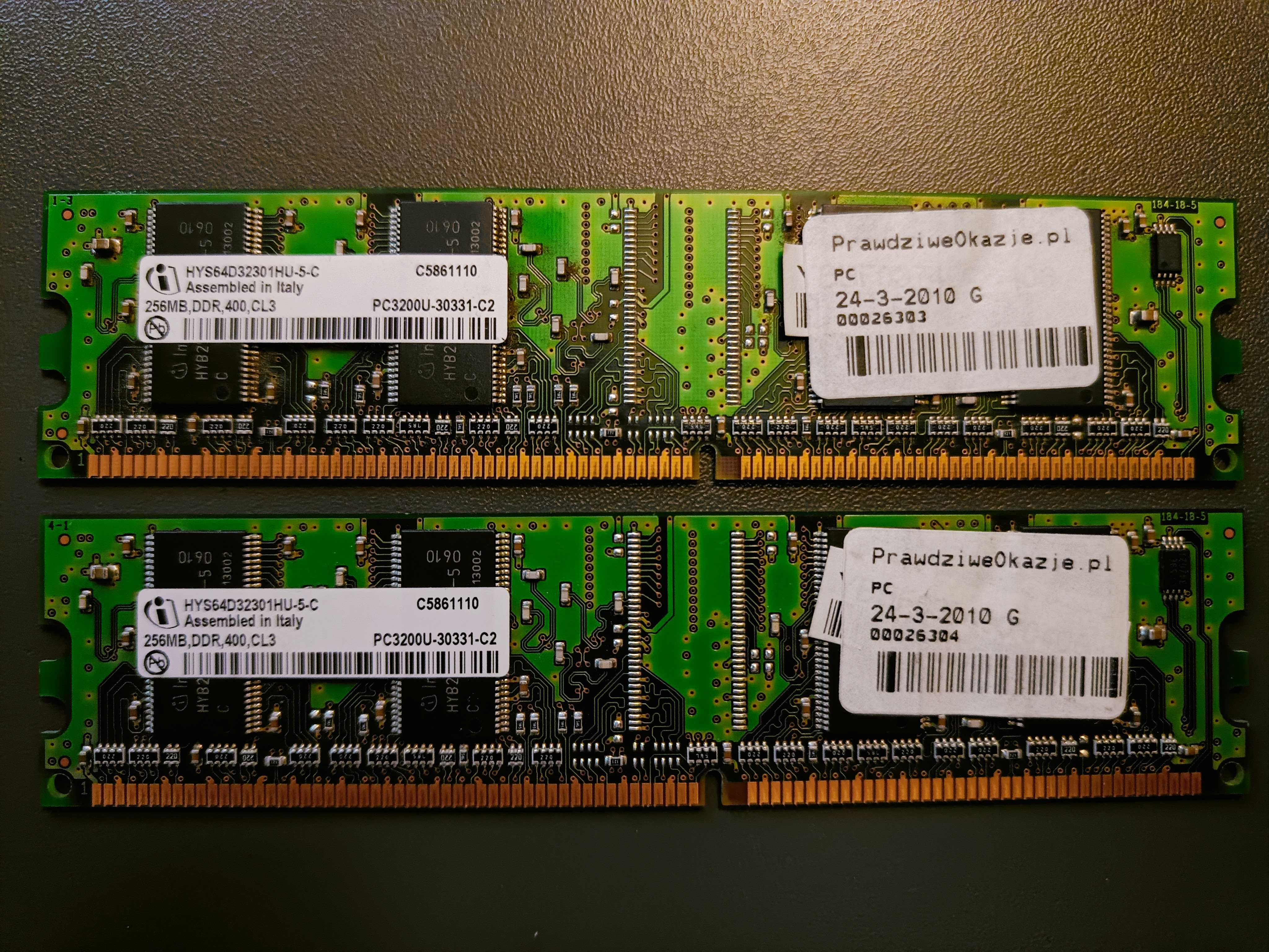 Pamięć RAM PC/Mac 512 MB DDR (2*256MB)