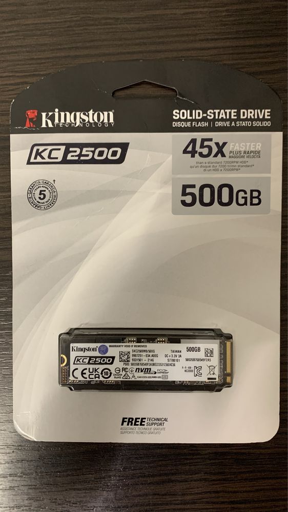 SSD Kingston KC2500 500GB