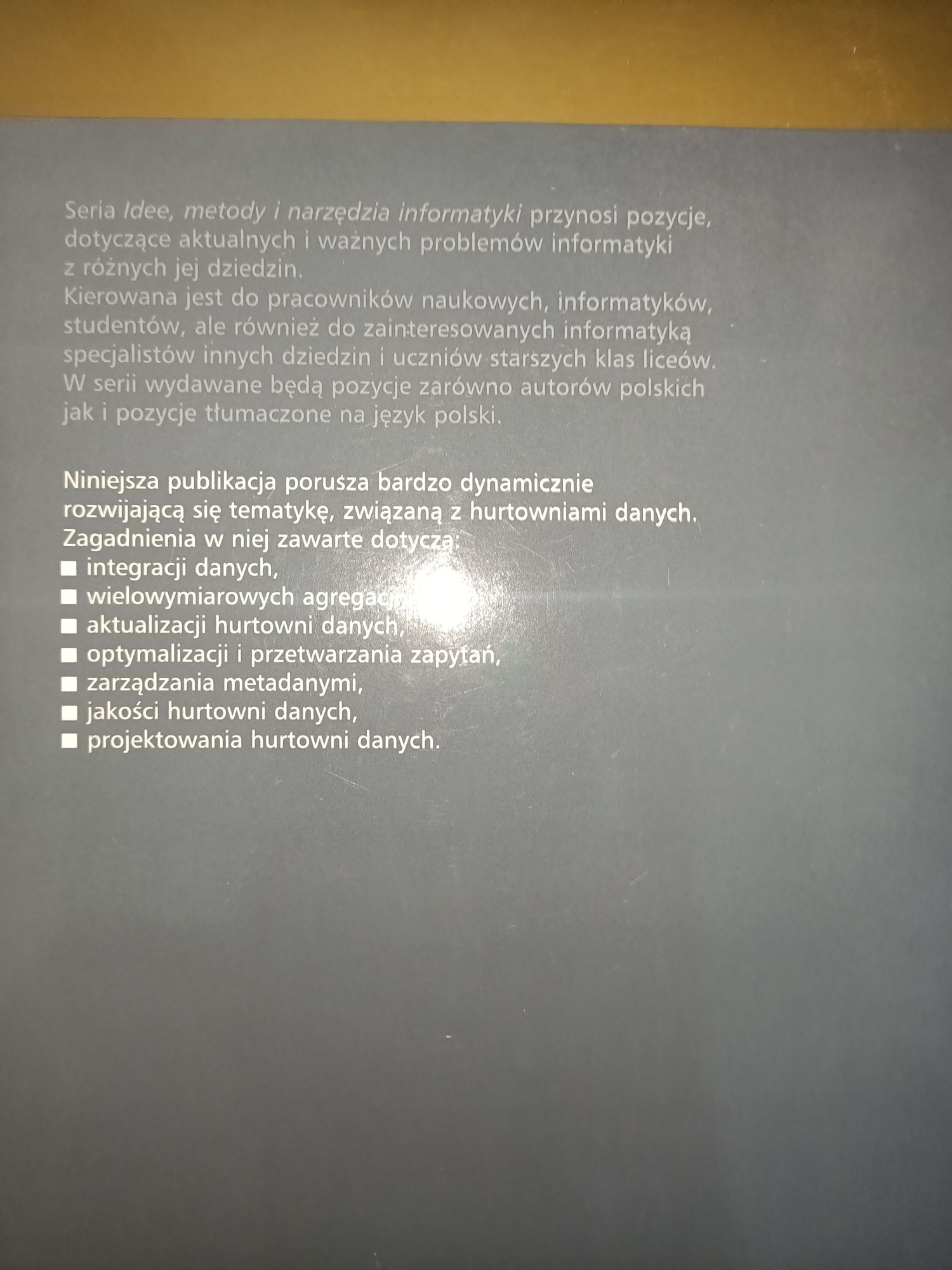 Hurtownie danych Podstawy organizacji i funkcjonowania Jarke
