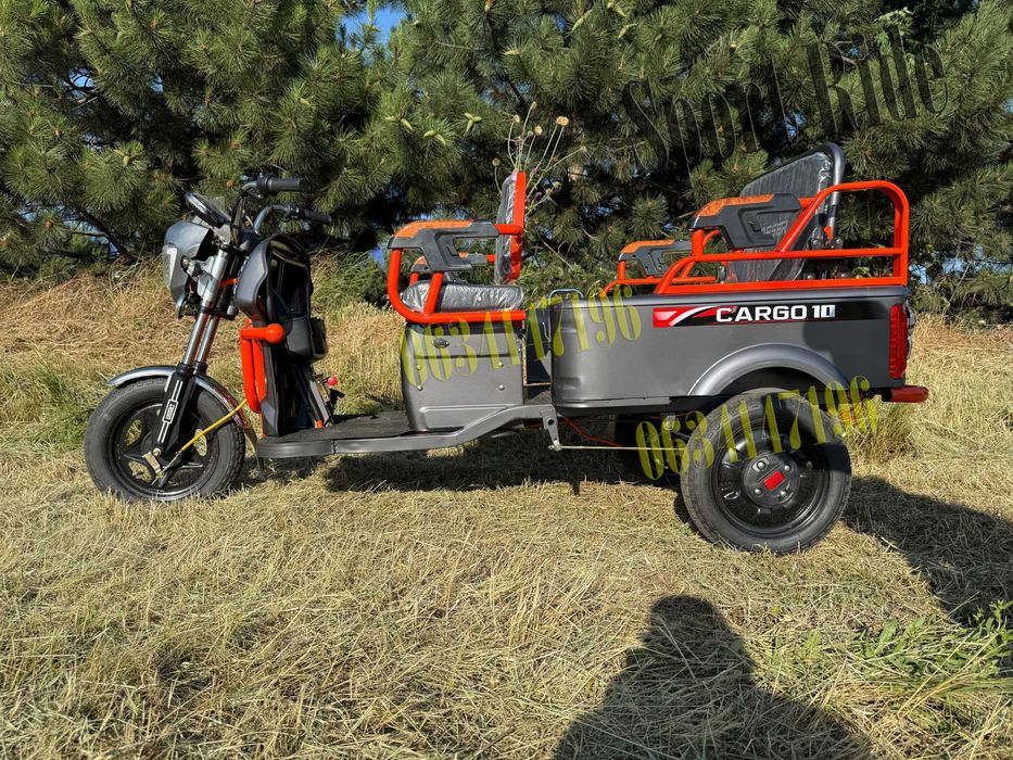 Грузовой трехколесный электро скутер Crosser Cargo 10 800 W/32Ah TR5