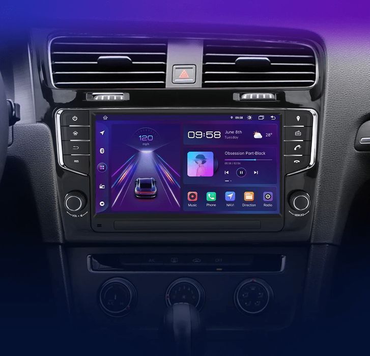 Radio Android 9" do VW Golf 7 (2013 - 2017) - 6GB 128GB