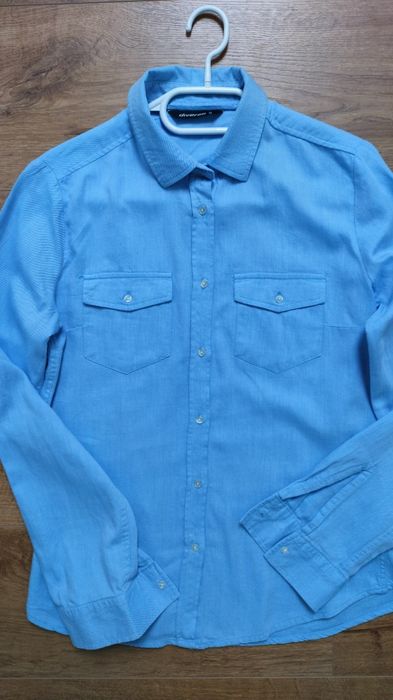 Koszula damska Diverse rozmiar S w błękitnym kolorze