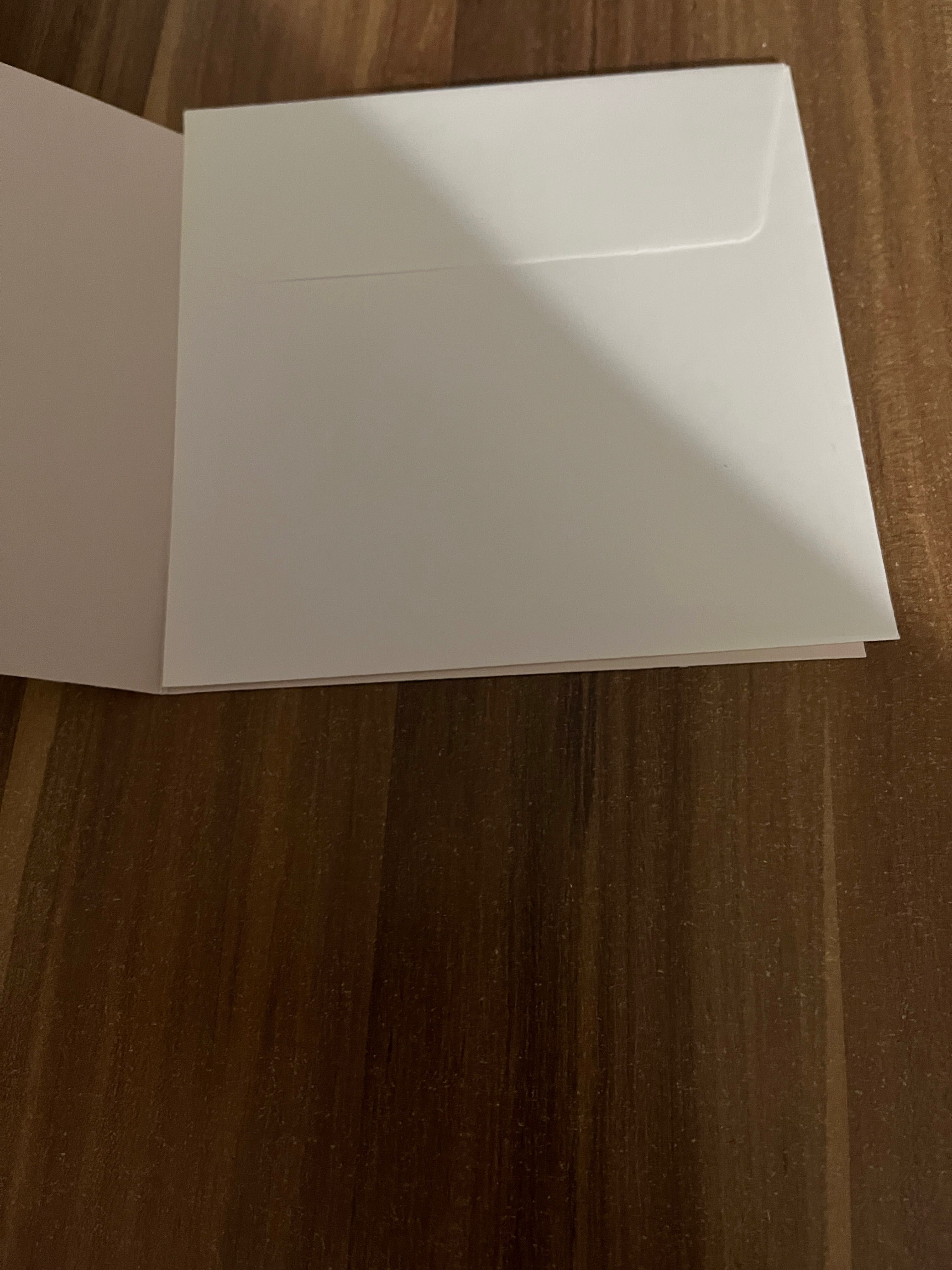 Kartka życzenia koperta celofan 15x15