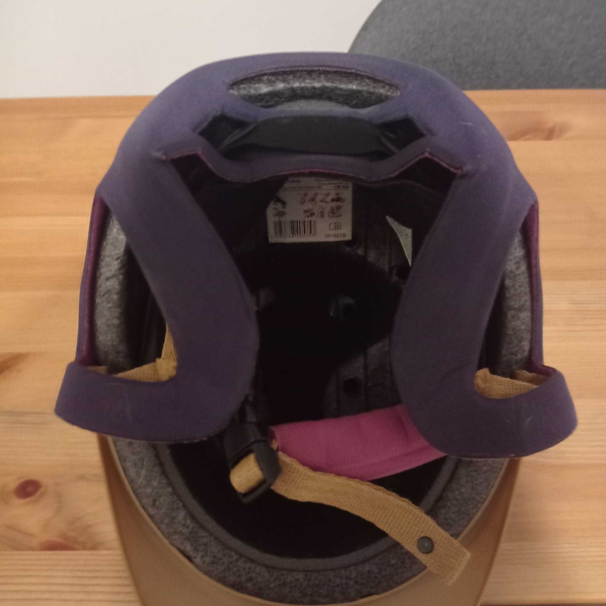 Toczek, kask jeździecki różowy