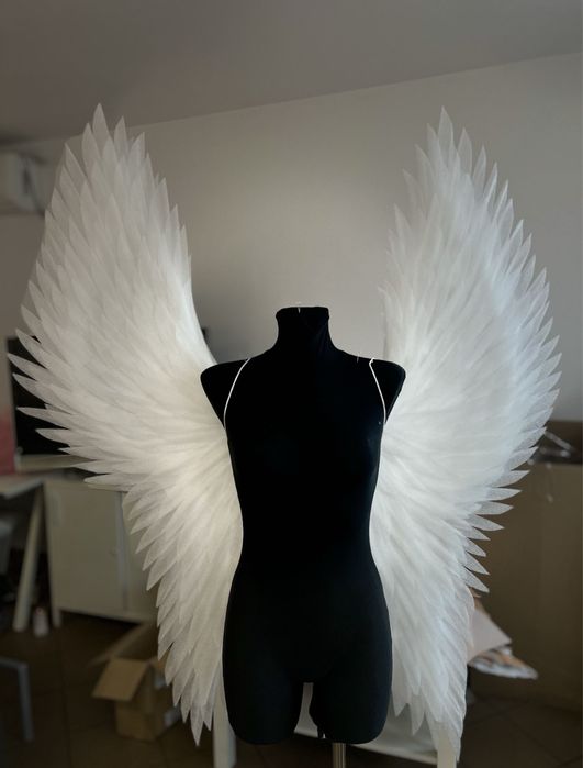 Białe duze skrzydła 140 cm do sesji zdjęciowej