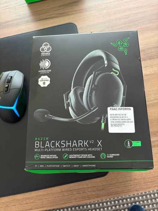 Headset Razer 7.1 BlackShark V2 X - Fatura e Garantia - Pc Xbox Ps5