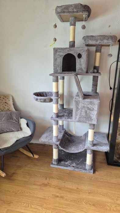 Drapak dla kota GIGANT nowy Wysoki 7 poziomów legowisko słupek domek