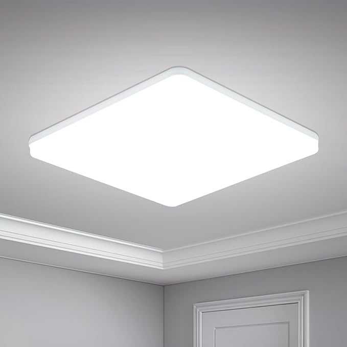 Yafido Lampa sufitowa LED, ultra cienka, 48 W, 4320 lm, UFO panel LED