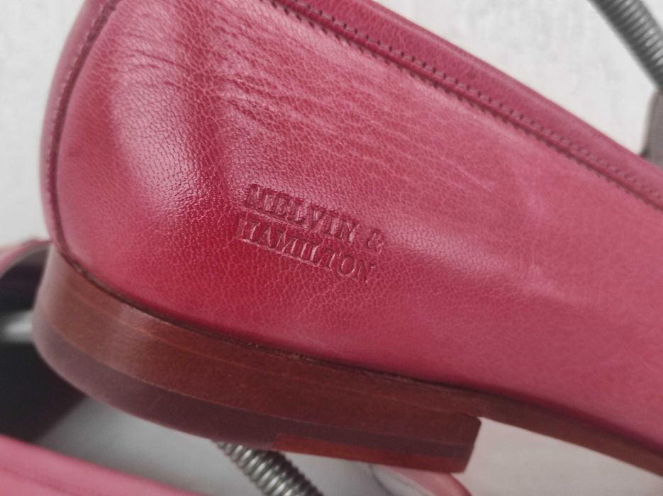 Брендовие кожанние туфли, лофери melvin&hamilton р.42