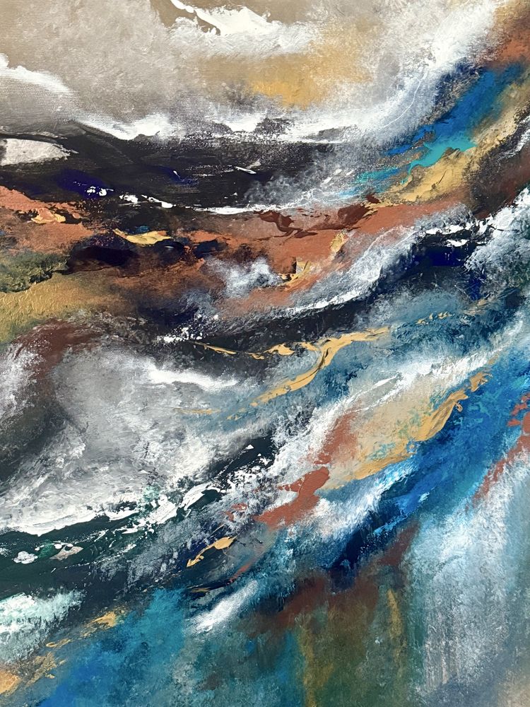 Obraz Abstrakcja 100x70cm, akryl. Okazja!