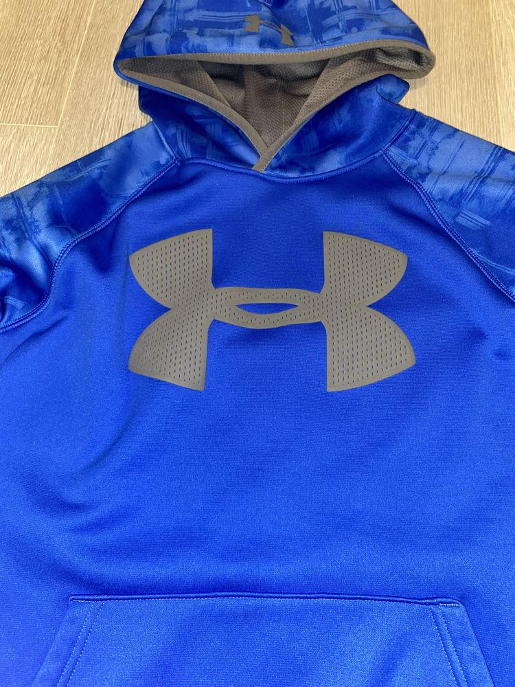 Bluza Under Armour hoodie ocieplana  XS/S niebieska vintage y2k