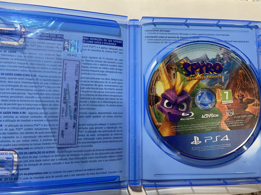 Jogo para ps4 (SPYRO reignited trilogy)