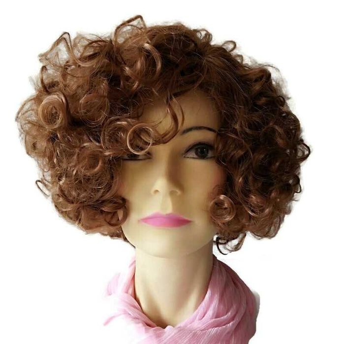 Peruka  krótka kolor cynamon + siateczka gratis!