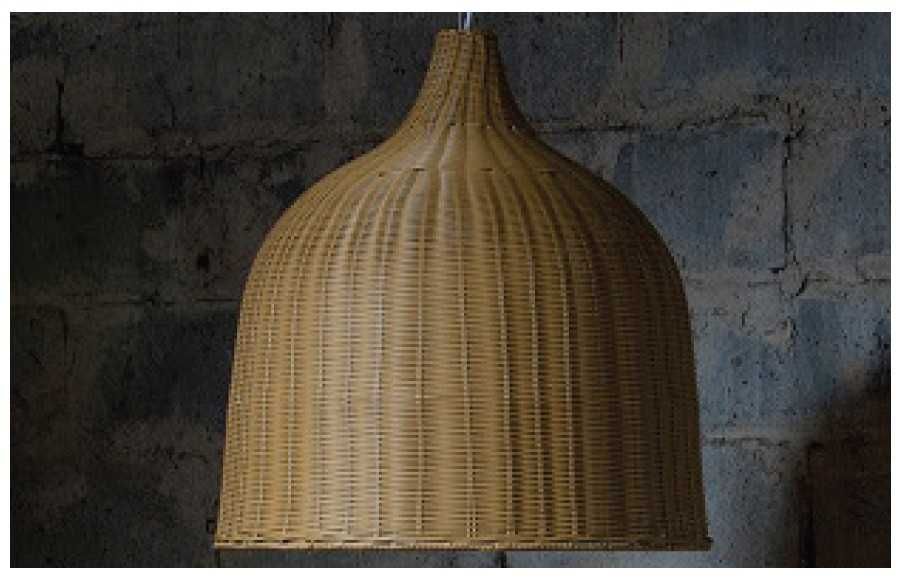 Lampa zwieszana RATANOWA - duża - średnica 60cm, h 65cm