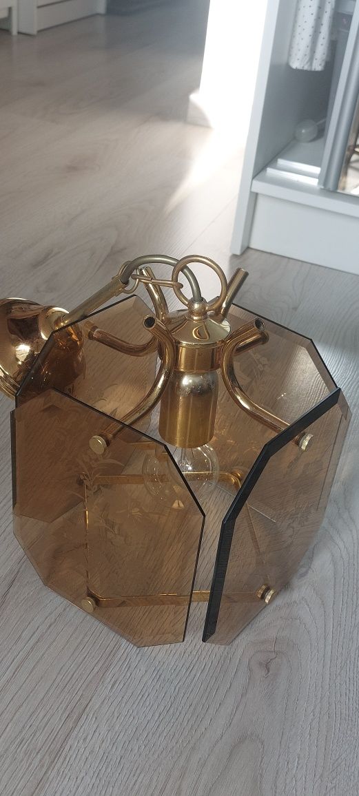 Lampa brąz że złotem