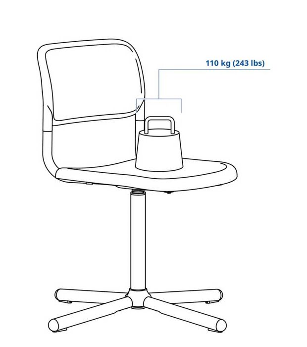 KIT IKEA Secretária MICKE + candeeiro TERTIAL + cadeira SMÄLLEN (IKEA)