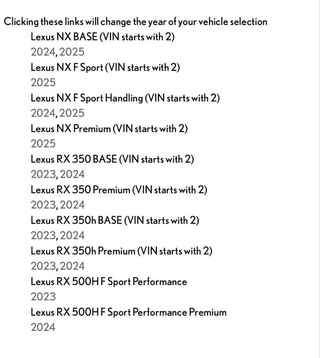 Дістронік Lexus Nx Rx USA 2023 2024 2025