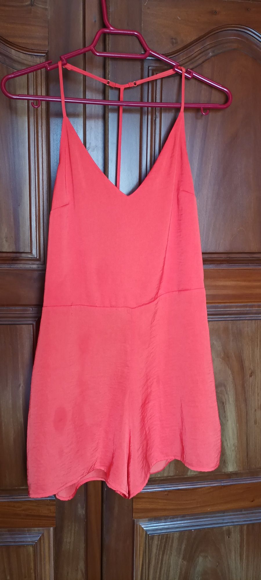 Vestido calção vermelho coral tamanho/talla S da H&M