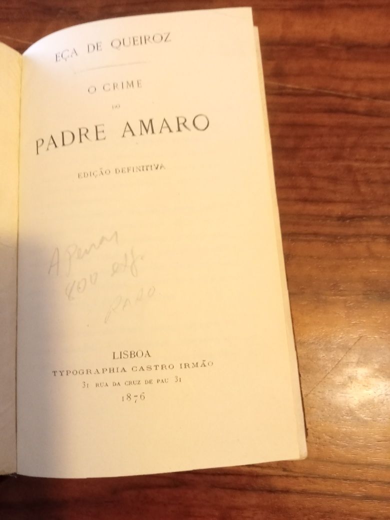 Edição definitiva do crime do padre Amaro 1876