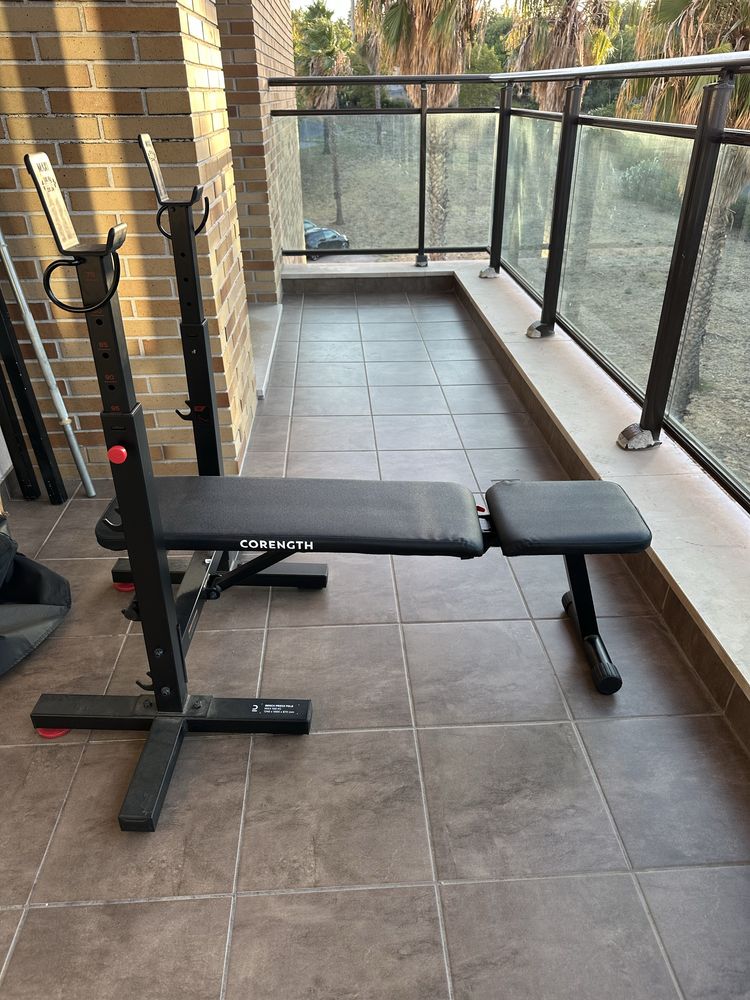 Banco musculação com suporte