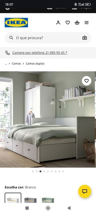 Cama dupla Ikea Hemnes
