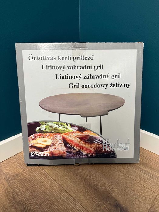 Grill, patelnia żeliwna ogrodowa Perfect Home 45 cm