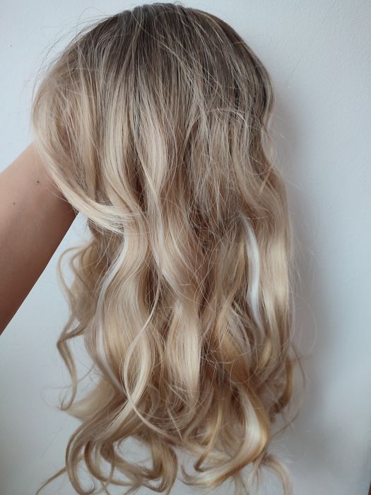 Topper włosy blond jak naturalne 50 cm