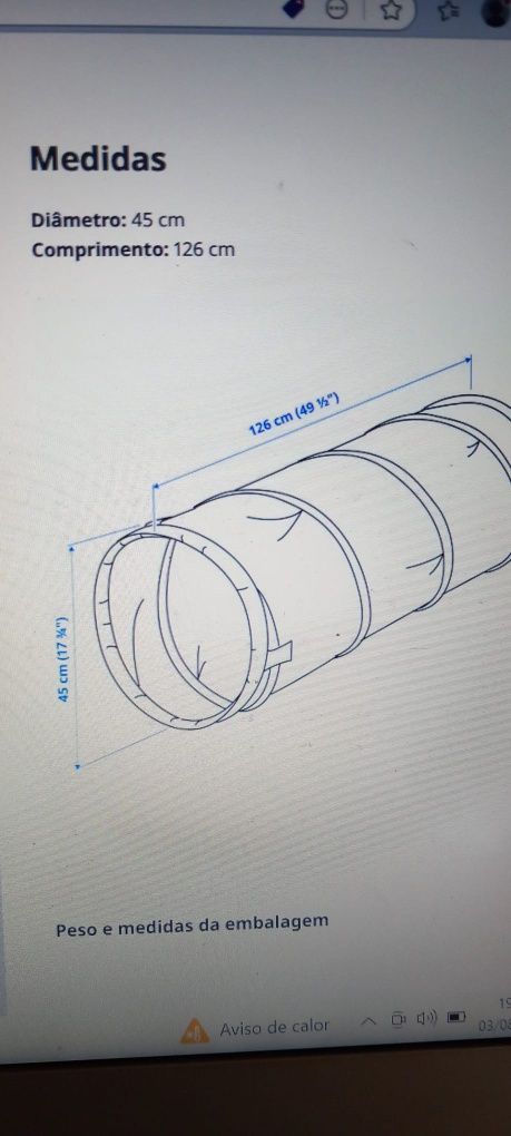 Tenda de brincar com túnel