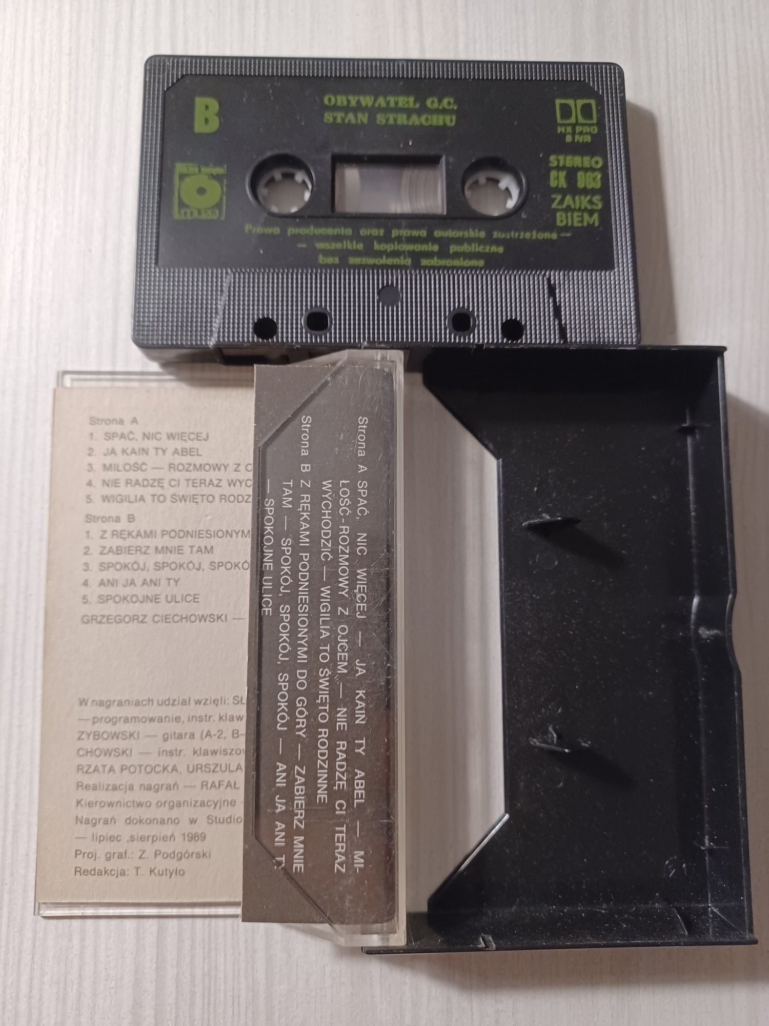 Obywtel G.C. Stan Strachu Kaseta Audio CK 963