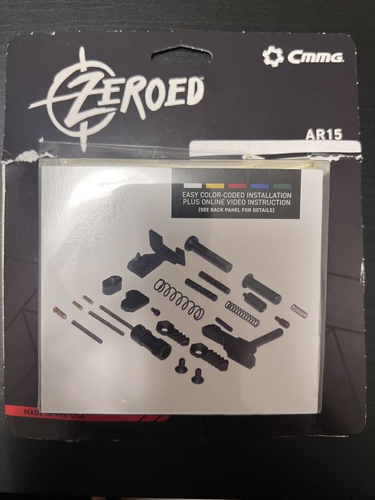 Комплект для ловера ар15, cmmg zeroed lower parts kit