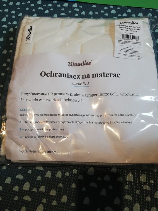Ochraniacz na materac 120x60, nowy