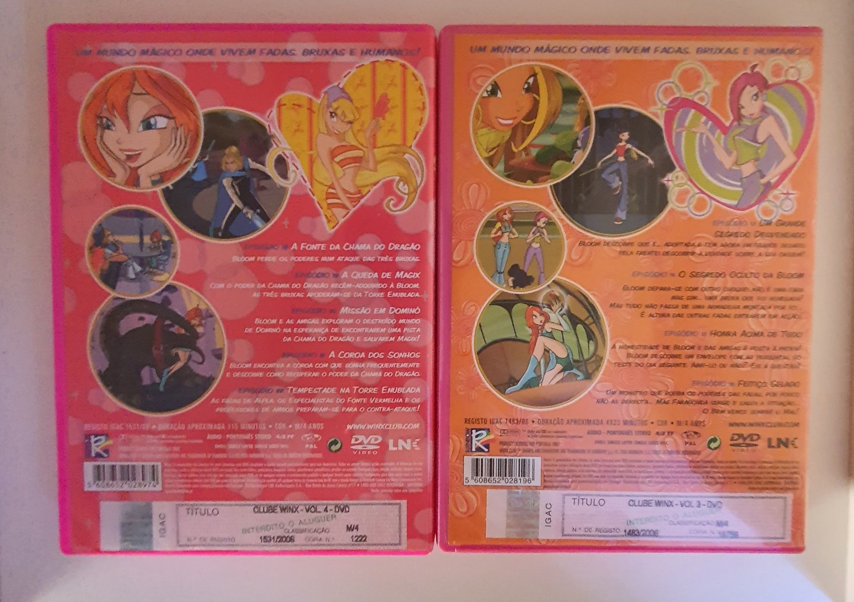 DVDs das Winx - volumes 3 e 4