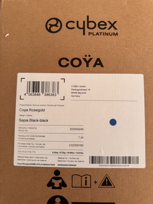 Cybex Coya wózek spacerówka rama Rosegold / Sepia Black