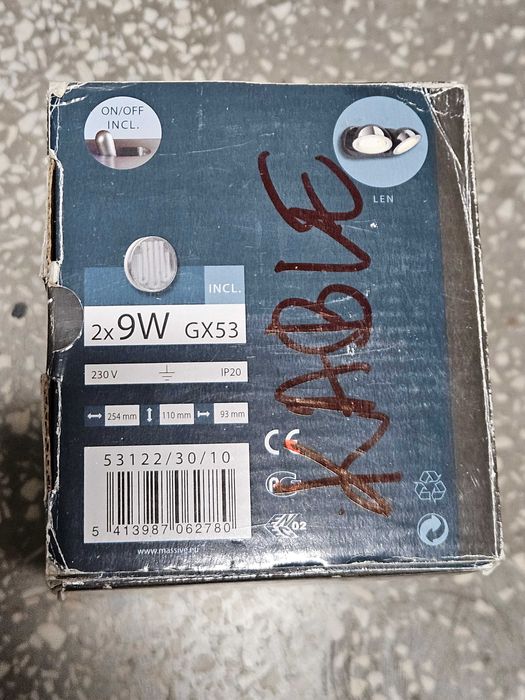 Lampa sufitowa Philips Massive Top Selection Len 2x9W GX53