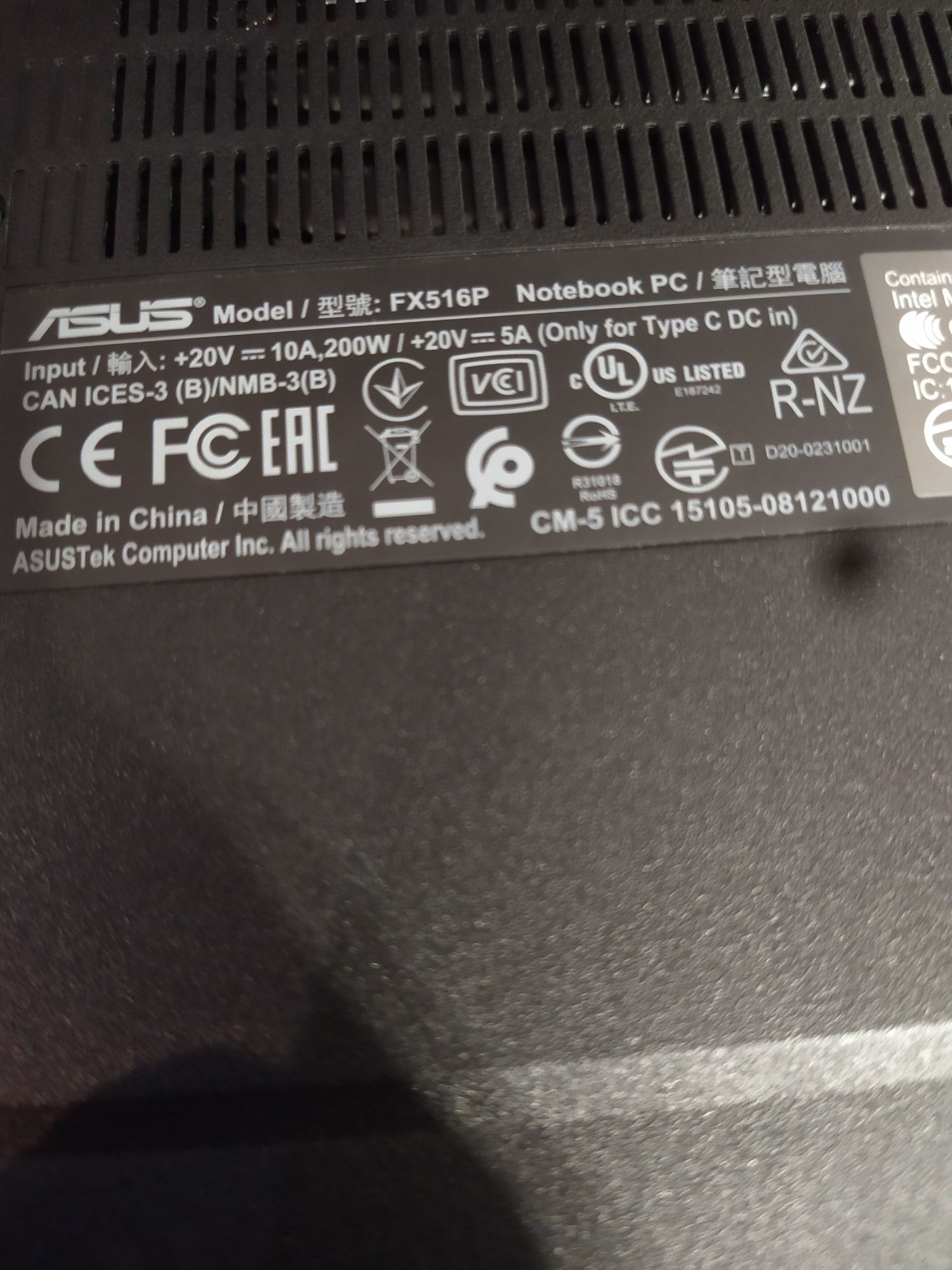 Asus tuf dash f15 FX516P