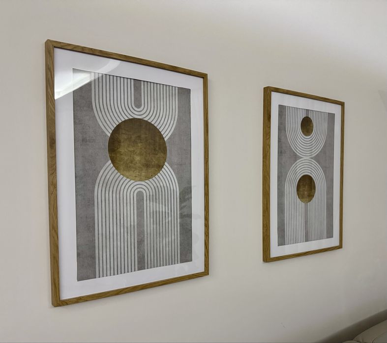 OKAZJA! 2 obrazy w cenie 1 ramy - Plakat desenio x2 + rama kolor dębu