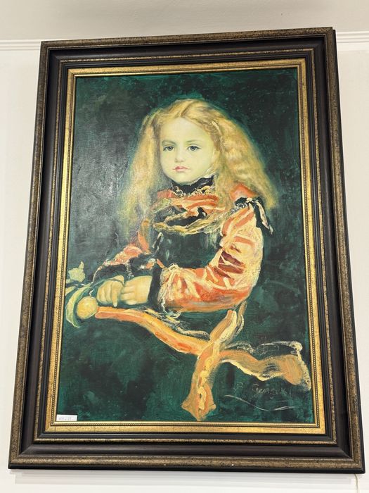 Sprzedam piekny duzy obraz z dziewczynką