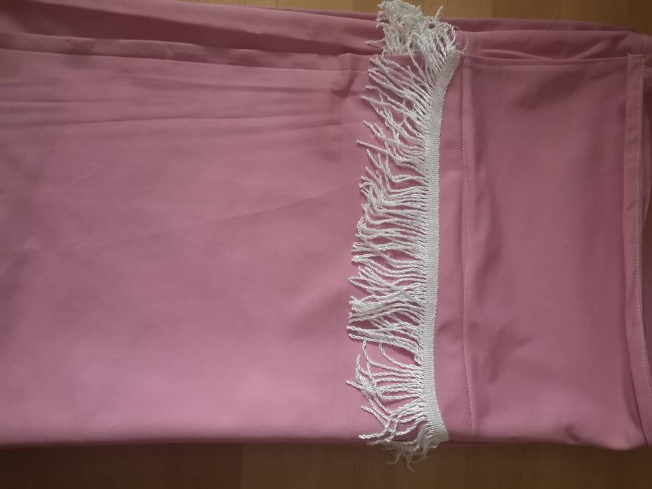 Zasłony różowe PRL (komplet)