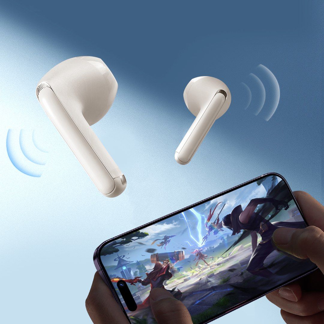 Słuchawki bezprzewodowe TWS Funpods Series JR-FB1 Bluetooth 5.3 beżowe