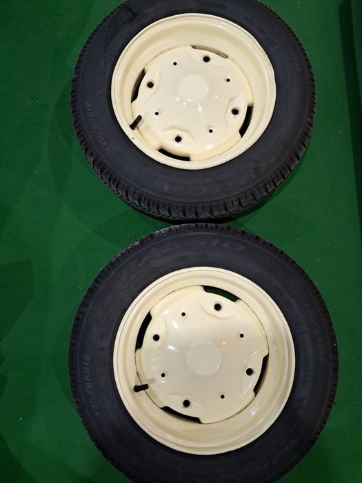 Koła opony felgi cytrynki 12 cali Fiat 126p Niewiadów N126e 250. Nowe