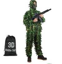 3D костюм Ghillie, камуфляжний костюм зелений лист , розмір-M/L