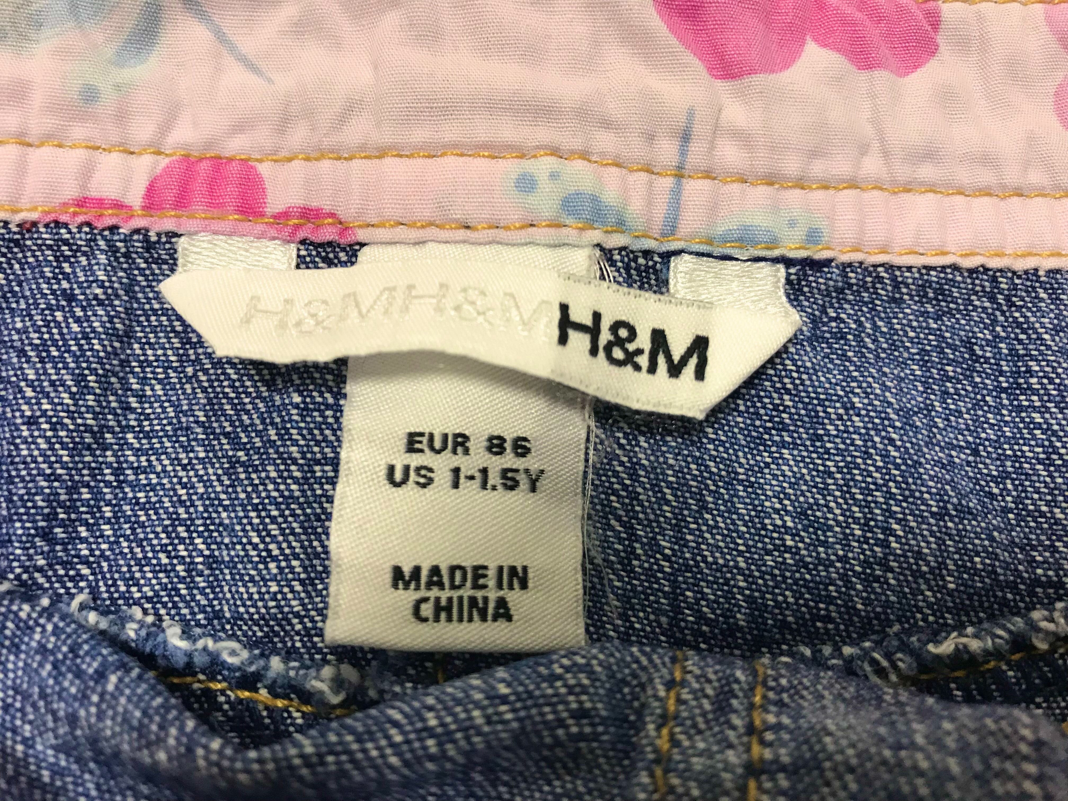 Джинсовый сарафан H&M и футболка Carter’s в подарок